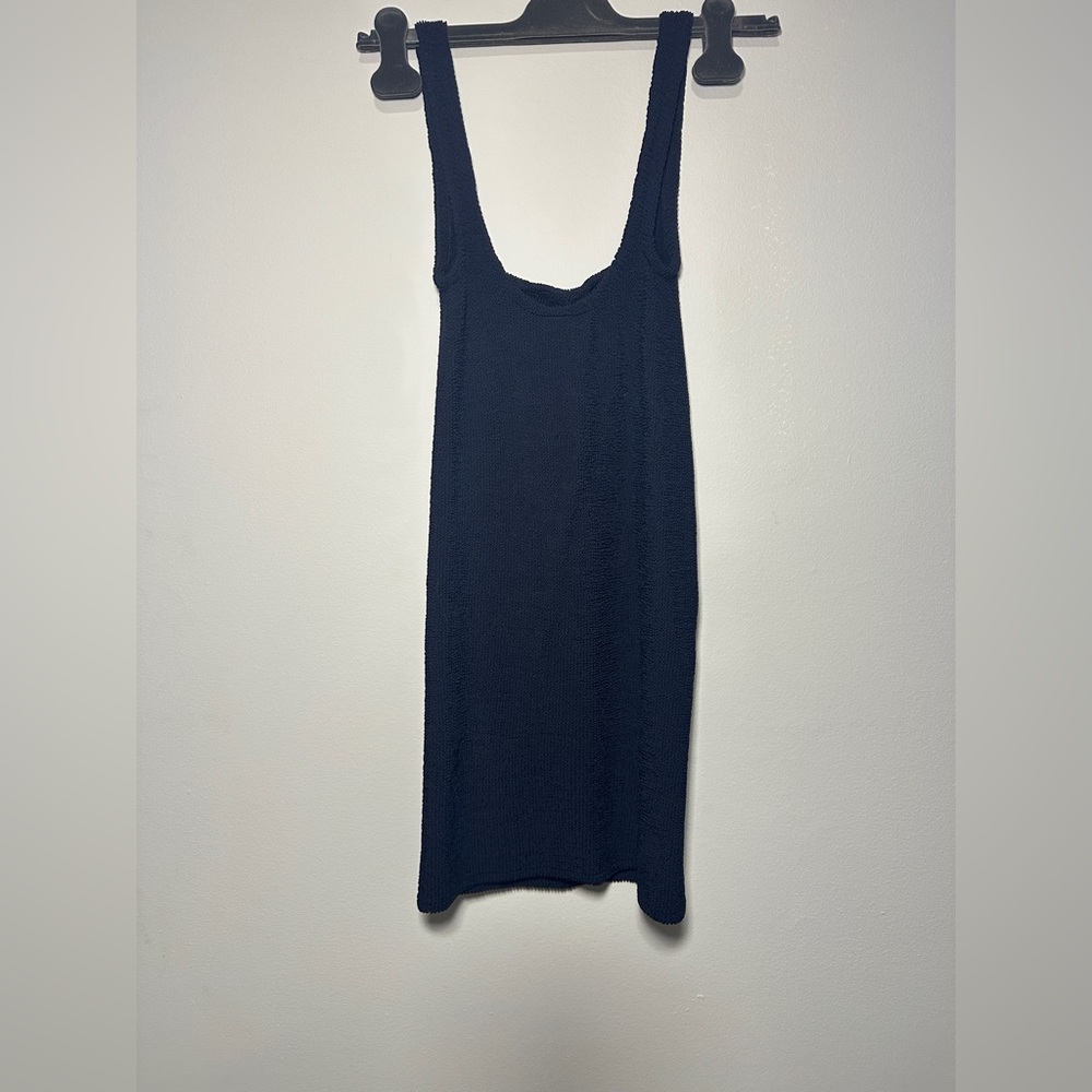 Hunza G Navy Sleeveless Mini Dress